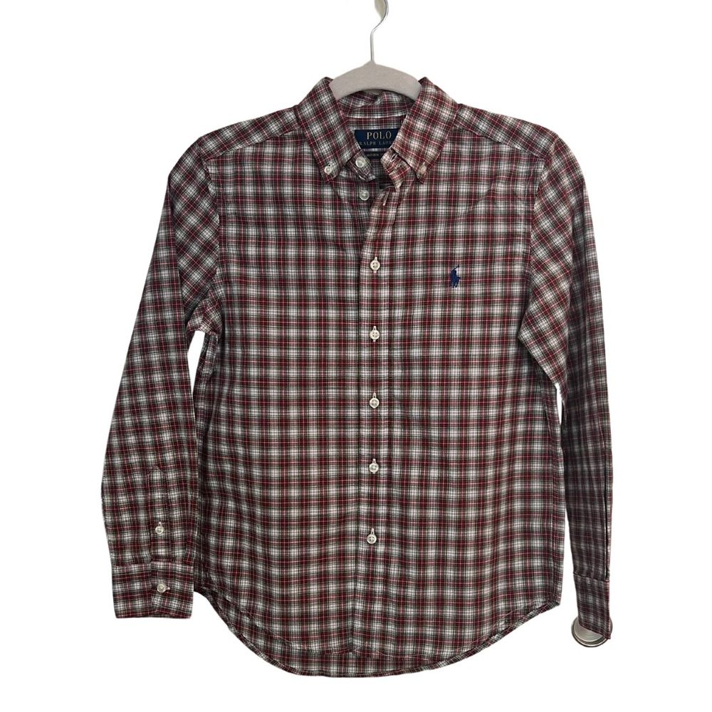 Polo by Ralph Lauren boys plaid shirt size 10 to 12.